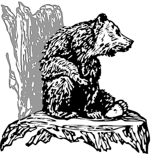 Free Bear Black and White Clipart