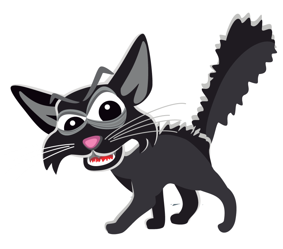 Free Frightened Cat Clipart
