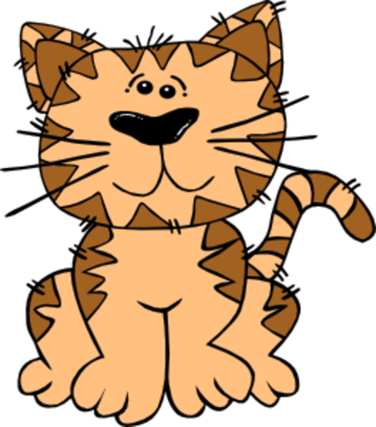 Free Striped Cat Clipart