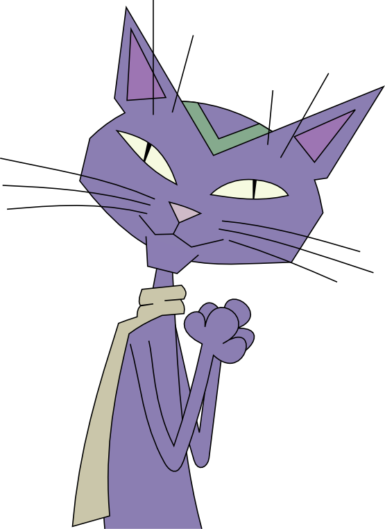 Free Purple Cat Clipart