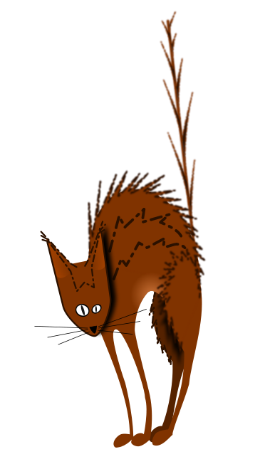Free Frightened Cat Clipart