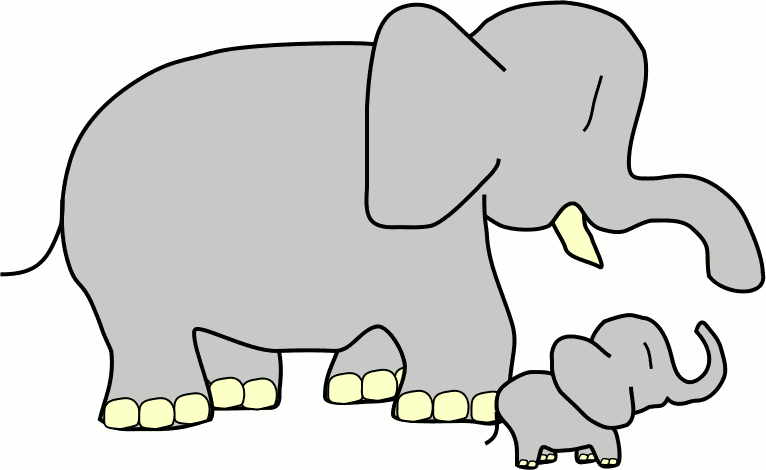 Free Cartoon Elephant Clipart