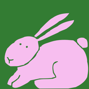 Free Pink Rabbit Clipart