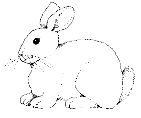 Free White Rabbit Clipart