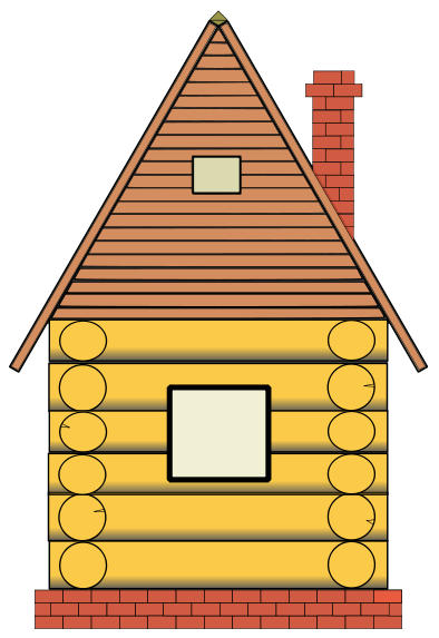 Free Log House Clipart