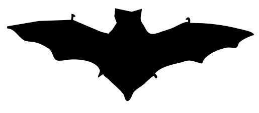 Free Black and White Bat Clipart