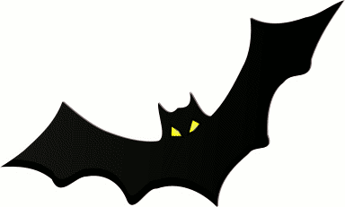 Free Black and White Bat Clipart