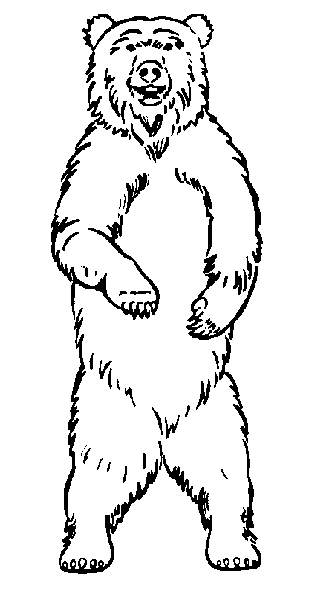 Free Bear Coloring Page Clipart