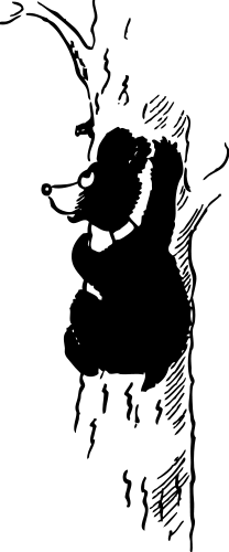 Free Bear in Tree Clipart