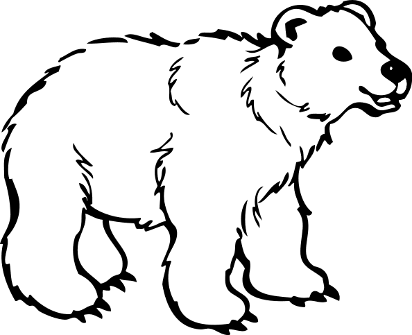 Free Bear Coloring Page Clipart