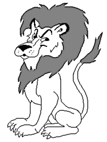 Free Lion Coloring Page Clipart