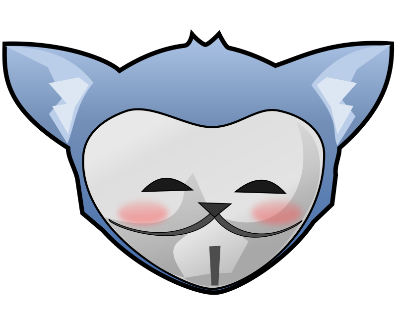 Free Blue Cat Clipart