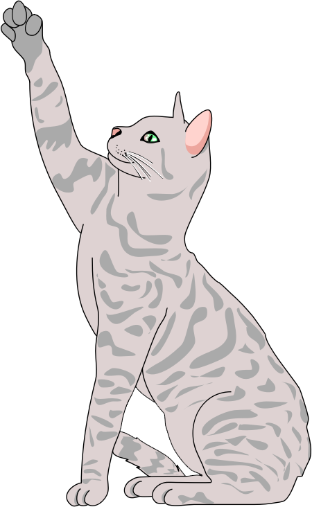 Free Striped Cat Clipart