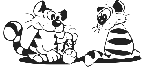 Free Cat Coloring Page Clipart