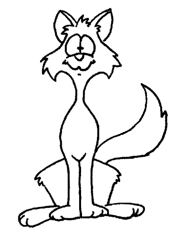 Free Cat Coloring Page Clipart