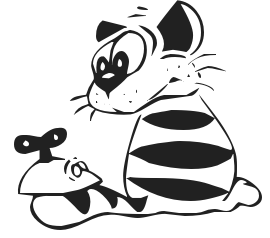 Free Striped Cat Clipart