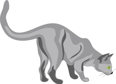 Free Gray Cat Clipart