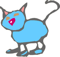 Free Blue Cat Clipart