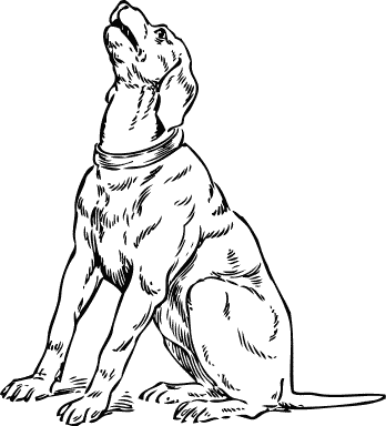 Free Black and White Dog Clipart