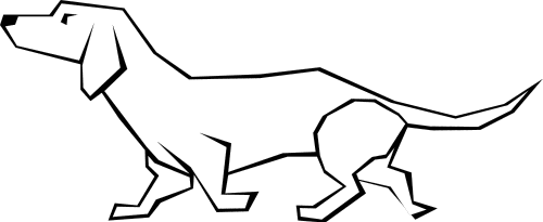 Free Black and White Dog Clipart