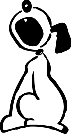 Free Black and White Dog Clipart