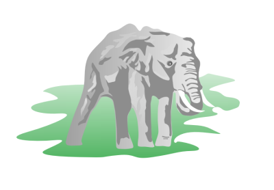 Free Small Eared Elephant Clipart