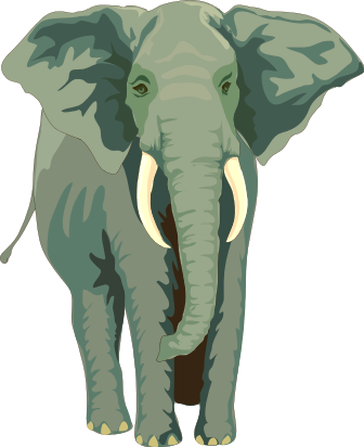 Free Grey Elephant Clipart