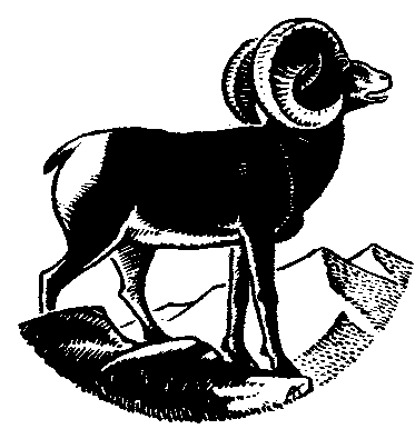 Free Black and White Goat Clipart