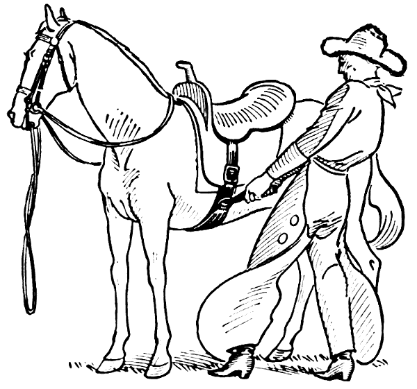 Free Horse and Cowboy Clipart