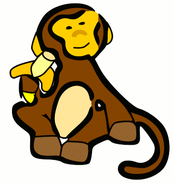 Free Monkey and Banana Clipart