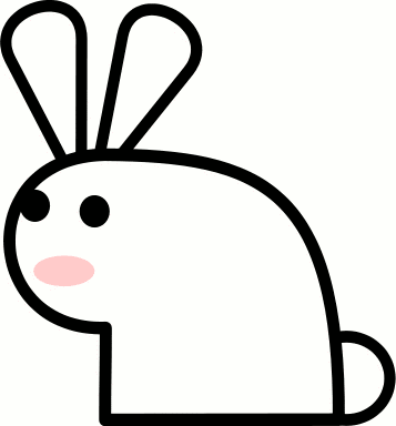 Free Rabbit Coloring Page Clipart