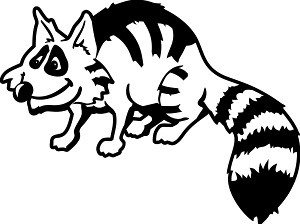 Free Raccoon Sketch Clipart