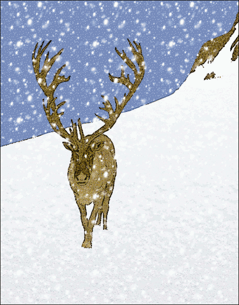 Free Reindeer Walking Clipart