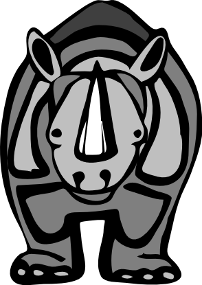 Free Rhinoceros Cartoon Clipart