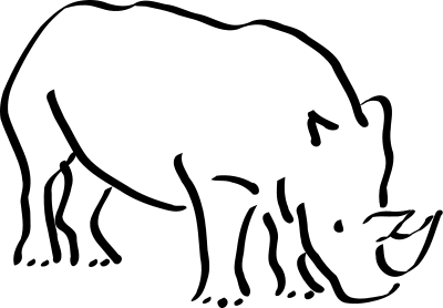 Free Rhinoceros Cartoon Clipart