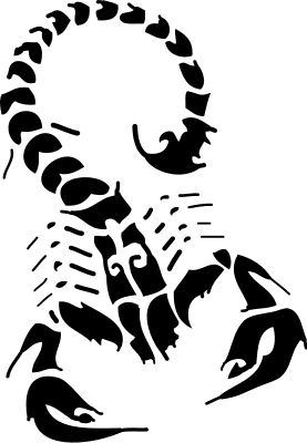 Free Black and White Scorpion Clipart