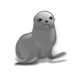 Free Black and White Seal Clipart