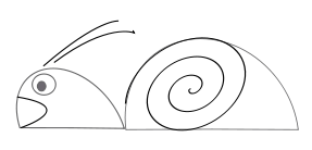 Free Black and White Snail Clipart