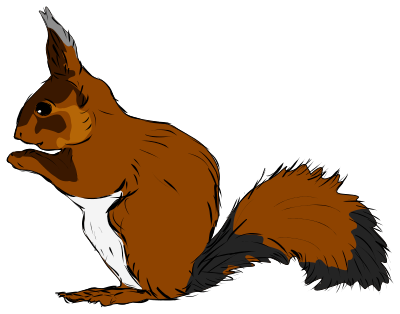 Free Wary Squirrel Clipart