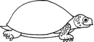 Free Black and White Turtle Clipart