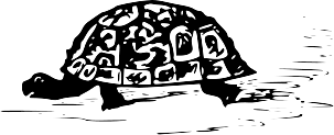 Free Black and White Turtle Clipart