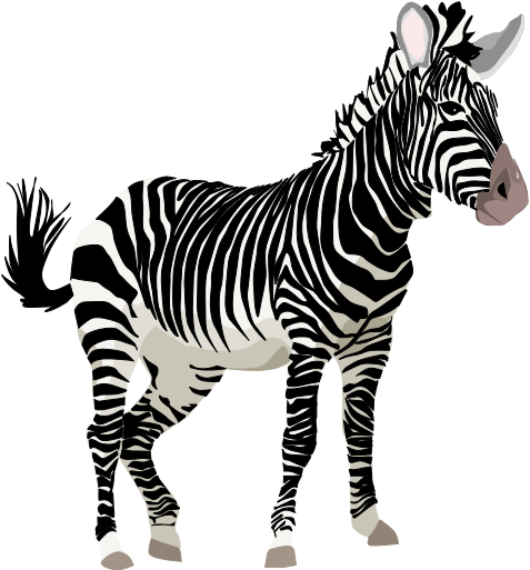 Free Black and White Zebra Clipart