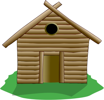 Free Log House Clipart