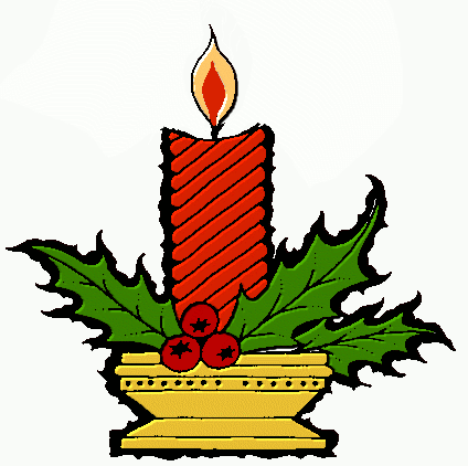 Free Christmas Candles Clipart