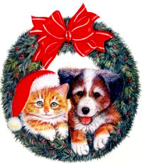 Free Christmas Animals Clipart