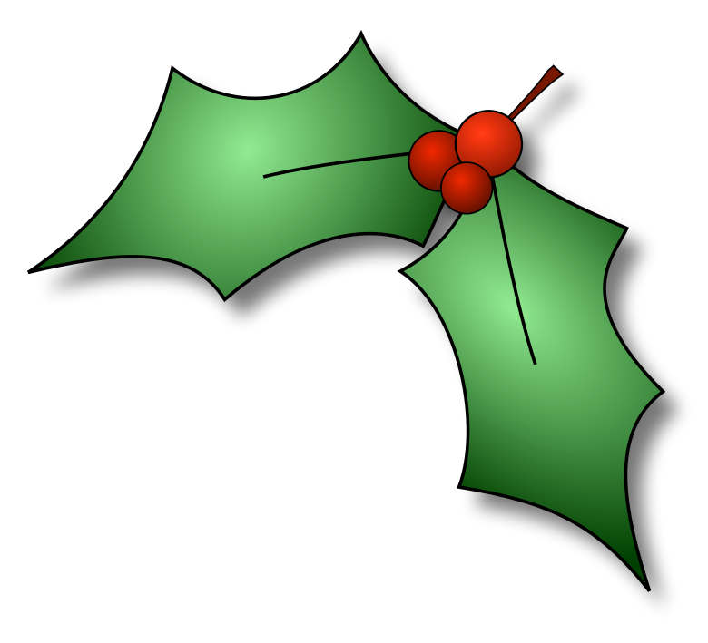 Free Christmas Holly Clipart