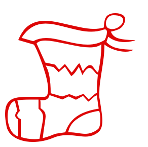 Free Christmas Stocking Clipart