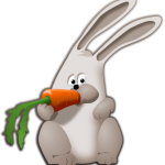 Free Bunny with Carrot Clipart