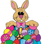 Free Easter Bunny and Eggs Clipart