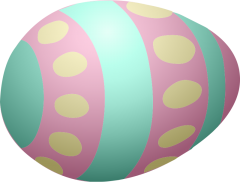 Free Easter Colored Egg Clipart